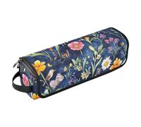 FRODOTGV Organiseur 2 en 1 pour outils de cheveux de grande capacité avec coussinet résistant à la chaleur pour lisseurs, fer à friser, sèche-cheveux, fleurs, lavande, lys calla, narcisse, rouge, 05,