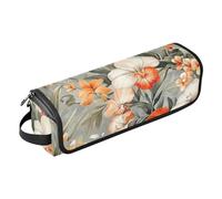 FRODOTGV Organiseur 2 en 1 pour outils de cheveux de grande capacité avec coussinet résistant à la chaleur pour lisseurs, fer à friser, sèche-cheveux, fleurs, lavande, lys calla, narcisse, rouge, 08,