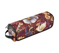FRODOTGV Organiseur 2 en 1 pour outils de cheveux de grande capacité avec coussinet résistant à la chaleur pour lisseurs, fer à friser, sèche-cheveux, fleurs, lavande, lys calla, narcisse, rouge, 01,