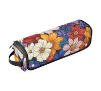 FRODOTGV Organiseur 2 en 1 pour outils de cheveux de grande capacité avec coussinet résistant à la chaleur pour lisseurs, fer à friser, sèche-cheveux, fleurs, lavande, lys calla, narcisse, rouge, 13,