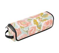FRODOTGV Organiseur 2 en 1 pour outils de cheveux - Étanche - Accessoire de voyage pour fer à lisser, fer à friser, sèche-cheveux, vintage - Rose pêche, Vintage Peach Rose Fleur Moderne, 1 Size