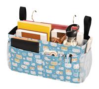 FRODOTGV Panier de rangement à suspendre avec grandes poches et porte-bouteille pour dortoir, lit, loft, lit d'hôpital