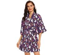 FRODOTGV Peignoir kimono « Happy Halloween Are You Scared » pour femme, robe de chambre, chemise de nuit, chemise de nuit douce surdimensionnée, Happy Halloween Are You Scared, XXL