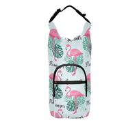 FRODOTGV Petit sac à bandoulière en forme de palmier tropical flamant rose avec porte-bouteille d'eau isotherme multi-tailles pour bouteille d'eau de randonnée, sac à dos pour bouteilles d'eau de