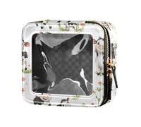 FRODOTGV Petite trousse de maquillage transparente blanche sirène de dessin animé pour sac à main, 05, 1 Size