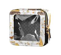 FRODOTGV Petite trousse de maquillage transparente blanche sirène de dessin animé pour sac à main, 09, 1 Size