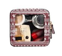 FRODOTGV Petite trousse de maquillage transparente pour sac à main, trousse de toilette de voyage, organisateur de maquillage portable, motif Noël et Nouvel An, Motif de Noël et du Nouvel An chez