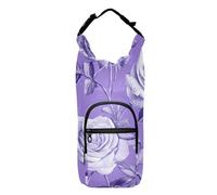 FRODOTGV Porte-bouteille à motif roses violettes pour économiser de l'espace avec sangle pour bouteilles de 50/61/81/1,2 l, Roses violettes, 1 size, Claasic