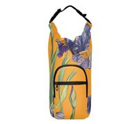 FRODOTGV Porte-bouteille d'eau à bandoulière violet iris orange pliable pour bouteille d'eau isotherme pour bouteille d'eau de 50,8/61/81/1,2/1,2 l