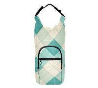 FRODOTGV Porte-bouteille d'eau à carreaux de buffle turquoise pour sac à dos, sac isotherme pliable pour bouteilles d'eau, randonnée, porte-bouteille d'eau pour bouteilles d'eau de 50/61/81/1,2 l
