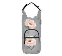 FRODOTGV Porte-bouteille pliable avec motif de pivoines mignonnes pour randonnée, randonnée, porte-bouteille d'eau pour bouteilles de 50/61/81/1,2/1,2 l