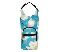 FRODOTGV Porte-bouteille polyvalent avec fleurs magnolia cyan clair avec bouteilles, manchon isotherme pour bouteille d'eau de randonnée pour bouteilles de 50/61/81/1,2/1,2 l