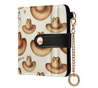 FRODOTGV Portefeuille à deux volets en cuir PU imperméable pour femme - Taille compacte - Minimaliste - Utilisation quotidienne, Impressions de chignon, One Size, Décontracté