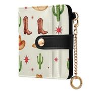 FRODOTGV Portefeuille à deux volets pour femme avec emplacements pour cartes, taille compacte et élégante, Impressions Western, One Size, Décontracté
