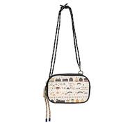 FRODOTGV Portefeuille aquarelle motif cœurs rose violet pour homme, sac à bandoulière croisé tendance avec sangle réglable, Couleur 08, 1 Size