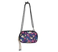 FRODOTGV Portefeuille aquarelle motif cœurs rose violet pour homme, sac à bandoulière croisé tendance avec sangle réglable, Coloris 05, 1 Size