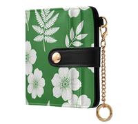 FRODOTGV Portefeuille imperméable en cuir synthétique pour femme Grand compartiment à billets Design élégant shopping, Anémone de fougère verte, One Size, Décontracté