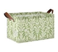 FRODOTGV Poubelle en polyester résistant à l'eau pour organisation de la maison William Morris vert damassé-M