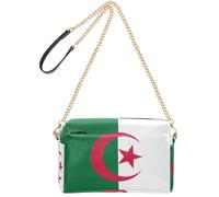 FRODOTGV Sac à bandoulière pour femme Capacité 2,5 l | Cuir PU souple avec compartiments zippés, léger, pour shopping, usage quotidien, drapeau de l'Algérie