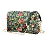 FRODOTGV Sac à bandoulière pour femme Capacité 2,5 l | Durable PU Cuir Design Imprimé Complet Multi Poches Léger Plage Activités de Plein Air Jardinier Vintage