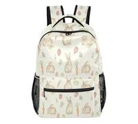 FRODOTGV Sac à dos d'étudiant de forme ferme vide avec doublure intérieure en peau de pêche pour adolescents, garçons et filles, usage quotidien, taille S, Nostalgie lièvre, M, Décontracté