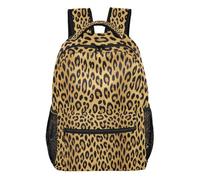 FRODOTGV Sac à dos d'étudiant structuré de forme debout réglable avec bretelles rembourrées pour adolescents, garçons et filles, petites excursions d'une journée, taille S, Léopard doré., M