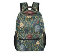 FRODOTGV Sac à dos pour adolescent multi-poches avec bretelles rembourrées réglables pour école primaire secondaire navette école petite taille, Parchemins de forêts, M, Décontracté