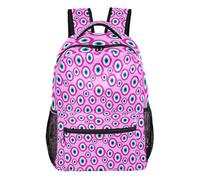 FRODOTGV Sac à dos quotidien, 1 principal, 2 côtés, 1 fermeture éclair avant et 4 poches intérieures, détails en maille respirante pour l'école, les trajets scolaires, taille S, Blush Eyes, M