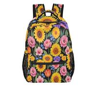 FRODOTGV Sac à dos quotidien 1 principal, 2 côtés, 1 fermeture éclair avant et 4 poches intérieures, tissu sergé de polyester pour adolescents, garçons et filles, petites excursions d'une journée