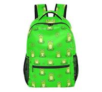 FRODOTGV Sac à dos quotidien 1 principal, 2 côtés, 1 fermeture éclair avant et 4 poches intérieures, tissu sergé de polyester pour élèves du primaire du secondaire, shopping quotidien, taille S
