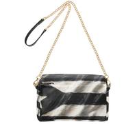 FRODOTGV Sac à main à bandoulière pour femme Capacité 2,5 l | Durable PU Cuir Design Imprimé Complet Multi Poches Léger Plage Activités de Plein Air Puerto Rico Drapeau Noir