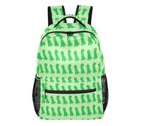 FRODOTGV Sac de jour décontracté de forme ferme vide sur pied avec détails en maille respirante pour élèves du primaire et du secondaire Taille S, Lapin vert, S, Décontracté
