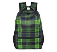 FRODOTGV Sac de jour décontracté structuré de forme standard avec doublure intérieure en peau de pêche pour élèves du primaire et du secondaire - Taille S, Tartan minuit, M, Décontracté