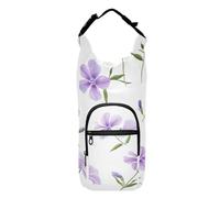 FRODOTGV Sac de transport à bandoulière pour bouteille d'eau Phlox violet avec fermeture éclair - Convient aux bouteilles de 50/61/81/1,2 l