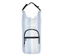 FRODOTGV Sac de transport léger pour bouteille d'eau à motif floral à pois bleus pour la randonnée, porte-bouteille d'eau pour bouteilles de 50/61/81/1,2 l