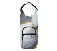 FRODOTGV Sac de transport pour bouteille d'eau en marbre gris et blanc - Réglable - Isotherme - Pour bouteilles de 50/61/81/1,2 l