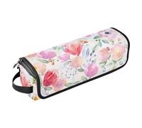 FRODOTGV Sac de voyage 2 en 1 pour outils capillaires avec tapis amovible résistant à la chaleur, aquarelle florale botanique bohème pour fer plat, outils chauds et accessoires de soins capillaires,