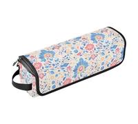 FRODOTGV Sac de voyage portable pour fer à friser avec tapis en fer à repasser, organisateur d'accessoires de coiffure pour fers plats, lisseurs, champignons et escargots rétro de conte de fées
