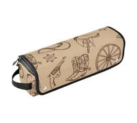 FRODOTGV Sac de voyage portable pour outils de cheveux avec coussinet résistant à la chaleur pour outils chauds, fer à friser, fers plats, volumateur de cheveux, style Wild West Scotland, Wild West