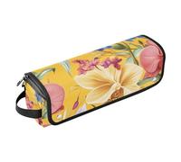 FRODOTGV Sac de voyage pour outils à cheveux avec tapis amovible résistant à la chaleur pour fer à friser et fer à friser avec fleurs printanières, orchidées, pensées jaunes, 19, 1 Size