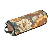 FRODOTGV Sac de voyage pour outils à cheveux avec tapis amovible résistant à la chaleur pour fer à friser et fer à friser avec fleurs printanières, orchidées, pensées jaunes, 09, 1 Size