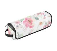 FRODOTGV Sac de voyage pour outils capillaires pour femme avec tapis résistant à la chaleur, motif floral aquarelle pour fers plats, lisseurs, fers à friser, Fleurs aquarelle motif été, 1 Size