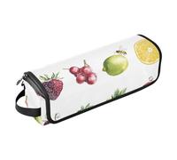 FRODOTGV Sac de voyage pour outils capillaires pour femme - Double couche - Organiseur portable pour fers plats, lisseurs, fers à friser, rouge artistique - Pic à ventre et oiseaux gris, 12, 1 Size
