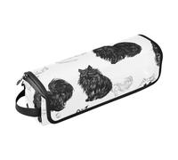 FRODOTGV Sac de voyage pour outils capillaires pour femme - Double couche - Organiseur portable pour fers plats, lisseurs, fers à friser, rouge artistique - Pic à ventre et oiseaux gris, 13, 1 Size