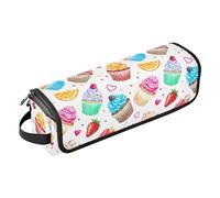 FRODOTGV Sac de voyage pour outils de cheveux chauds, aquarelle, cupcakes, texturé, organiseur portable, outils chauffants, sac de voyage organisateur pour outils chauds, fer à friser, fers plats,