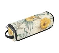 FRODOTGV Sac de voyage pour outils de cheveux pour femme - Sac de rangement et tapis résistant à la chaleur pour fers plats, lisseurs, fers à friser, fleurs, jonquille, callistephus, canna, beige, 17