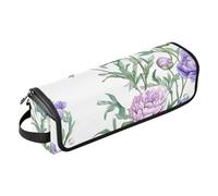 FRODOTGV Sac de voyage pour outils de cheveux pour femme - Sac de rangement et tapis résistant à la chaleur pour fers plats, lisseurs, fers à friser, fleurs, jonquille, callistephus, canna, beige, 06