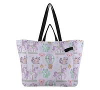 FRODOTGV Sacs fourre-tout pliables en toile pour la cuisine, les courses, les mamans, les femmes, les enterrements de vie de jeune fille, cadeaux d'animaux dans les parcs d'attractions