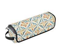 FRODOTGV Seamless Tiles Sac de voyage pour outils de coiffure portugais, espagnol, italien, pour femmes, organisateur d'accessoires de coiffure portable et tapis résistant à la chaleur avec fermeture