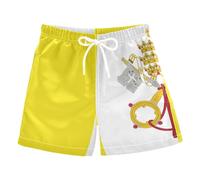 FRODOTGV Short de bain pour garçon 2-12 ans, Drapeau du Vatican, 6 ans